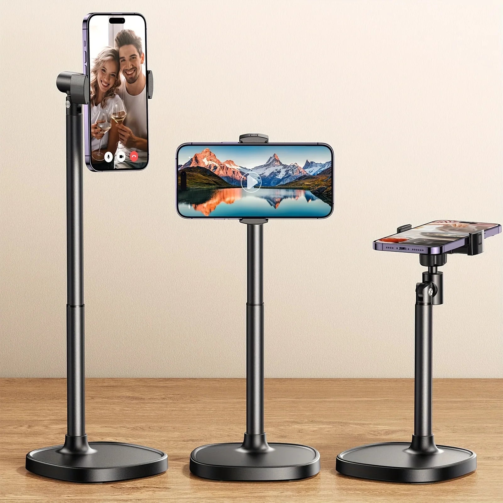 1pc Adjustable Desktop Phone Holder, Live Broadcast Stand for Smartphone, Mobile Bracket for Telefoon Statief Phone Accessories