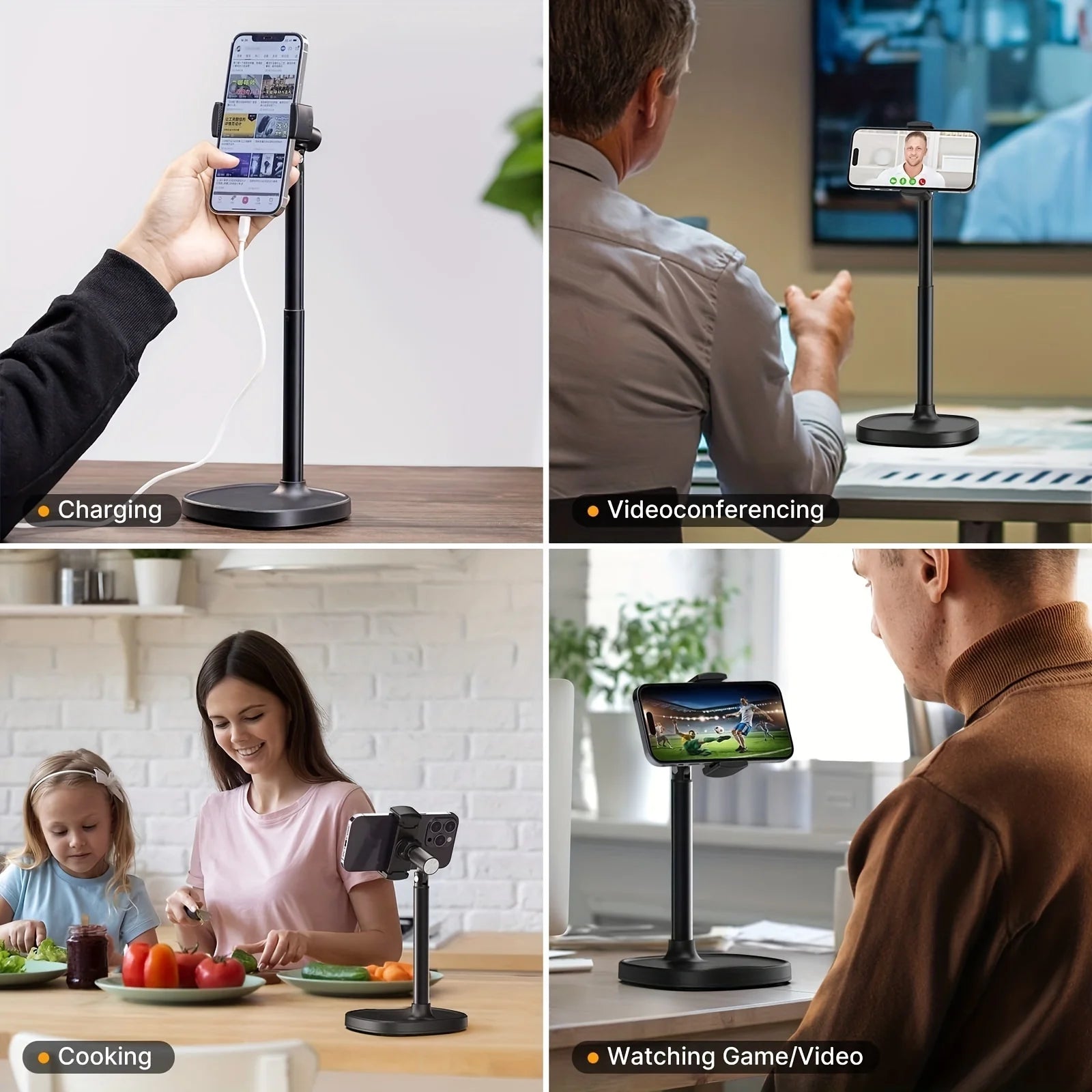 1pc Adjustable Desktop Phone Holder, Live Broadcast Stand for Smartphone, Mobile Bracket for Telefoon Statief Phone Accessories